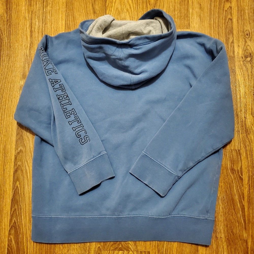 Vintage Nike Hoodie Sweatshirt Boys Medium Blue Distressed Big Swoosh‎ Y2K - Picture 8 of 12